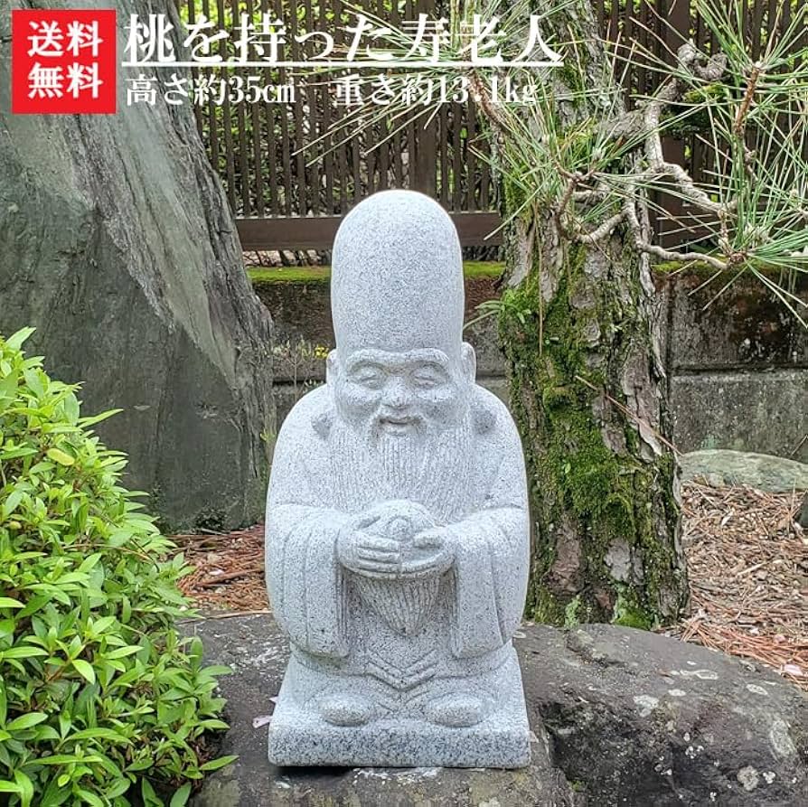 黄銅仙桃寿老人 根付 桃を持つ福禄寿 寿老人 福神 木彫り 手彫 在銘あり - メルカリ